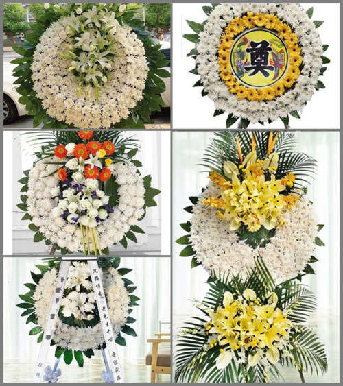 山东济宁泗水县泉林镇白庙坡村花圈速递